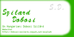 szilard dobosi business card